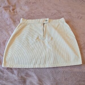 Cream Corduroy Skirt